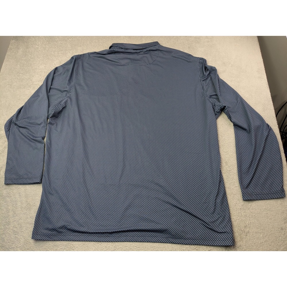 Jos A Bank Traveler Mens 3X Long Sleeve Tailored Fit Golf Polo Shirt Blue - Picture 3 of 9